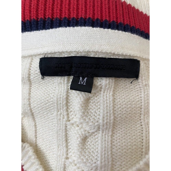 Alexander Wang Cricket Cable Knit Pullover Flights Lace Up Sweater White… - Picture 11 of 16